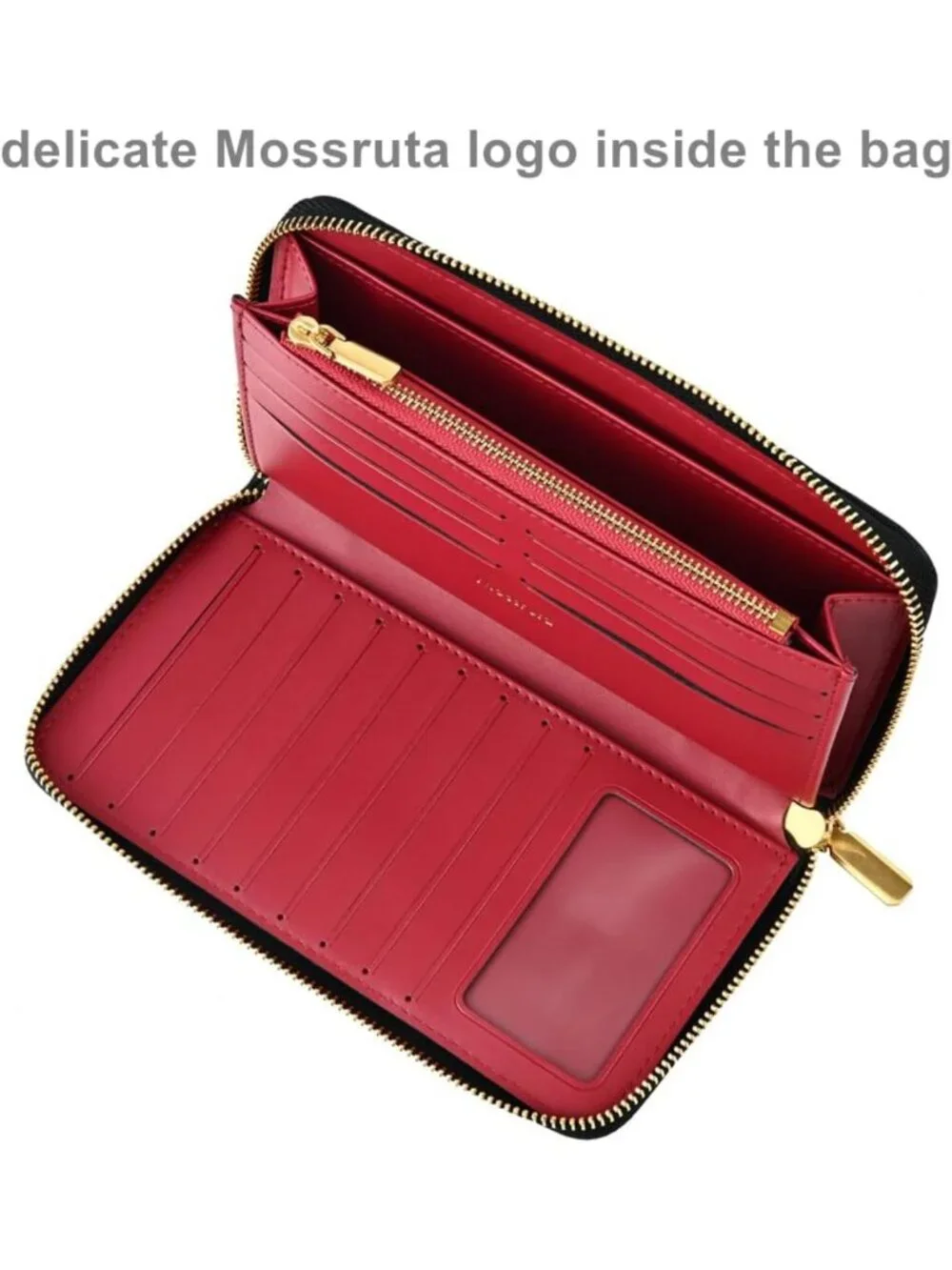 Stylish Leather Zip Around Travel Wallet | Large Capacity Card Holder & Phone